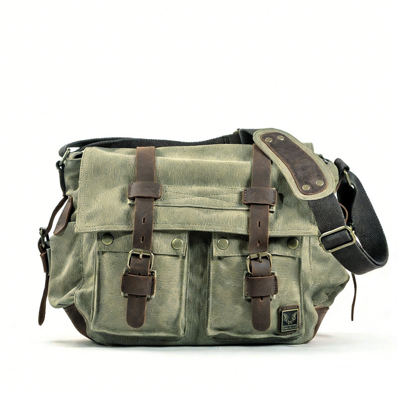 Canvas & Crazy-Horse Leather Messenger