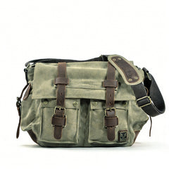 Canvas & Crazy-Horse Leather Messenger