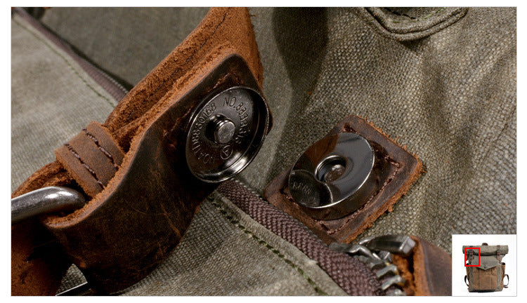 Oil-Waxed Canvas Outdoor Rucksack