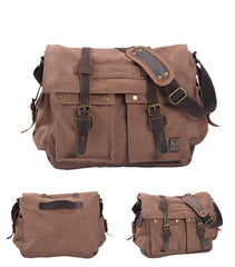 Canvas & Leather Large Messenger