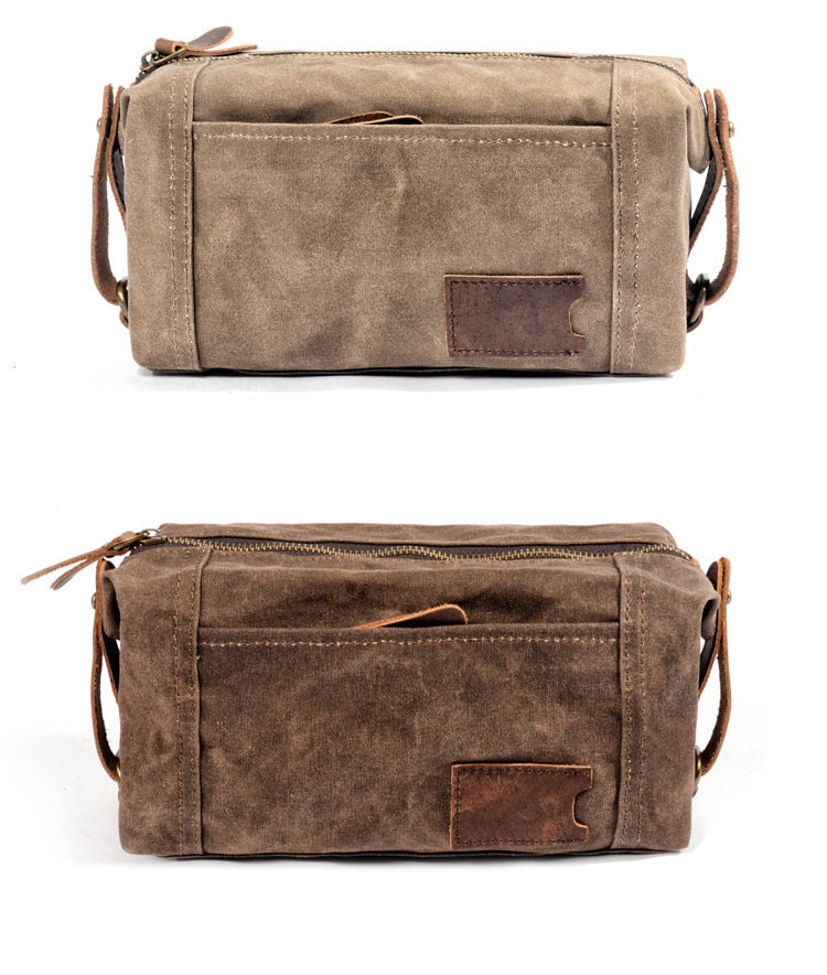 Waxed Canvas Washbag, Small