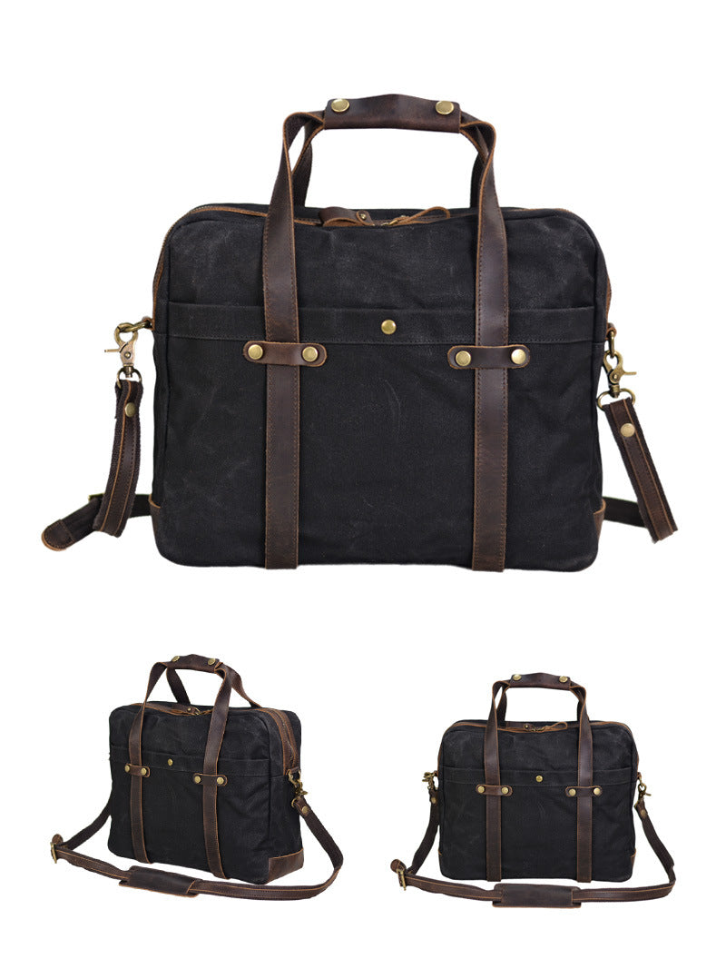 Water-Repellent Canvas Laptop Brief