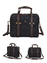 Water-Repellent Canvas Laptop Brief