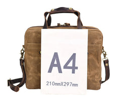 Water-Repellent Canvas Laptop Brief
