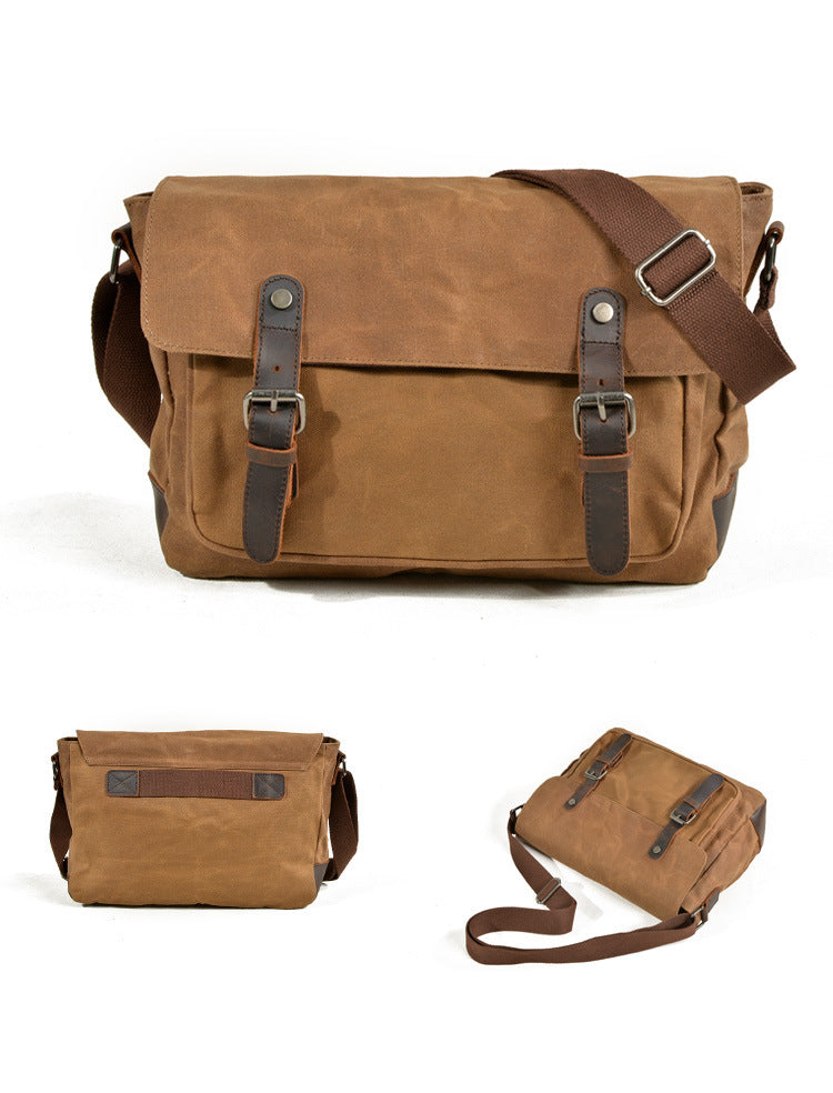 Oil-Waxed Canvas Sling Bag