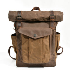 Oil-Waxed Canvas Outdoor Rucksack