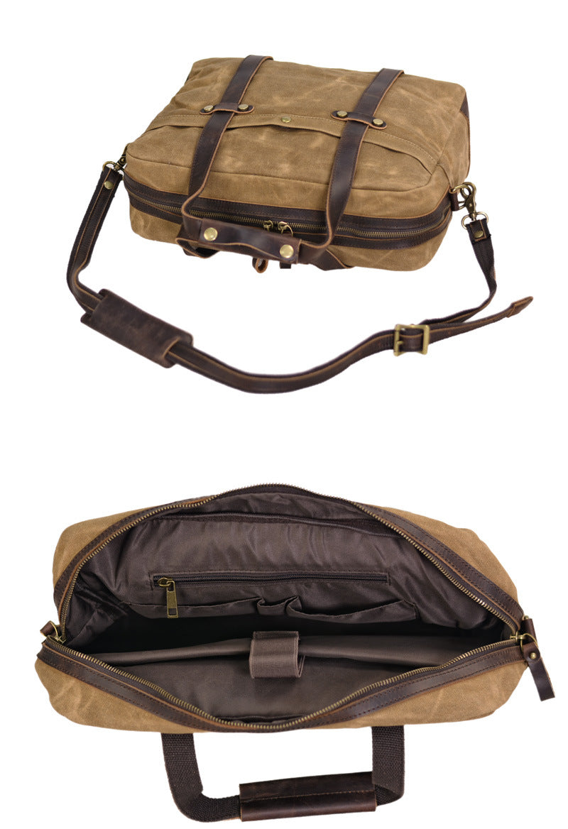 Water-Repellent Canvas Laptop Brief
