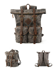 Waxed Canvas Contrast Rucksack