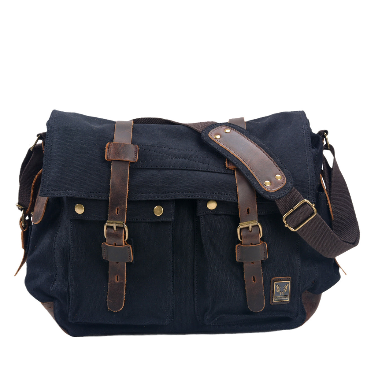 Canvas & Leather Large Messenger