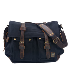 Canvas & Leather Large Messenger