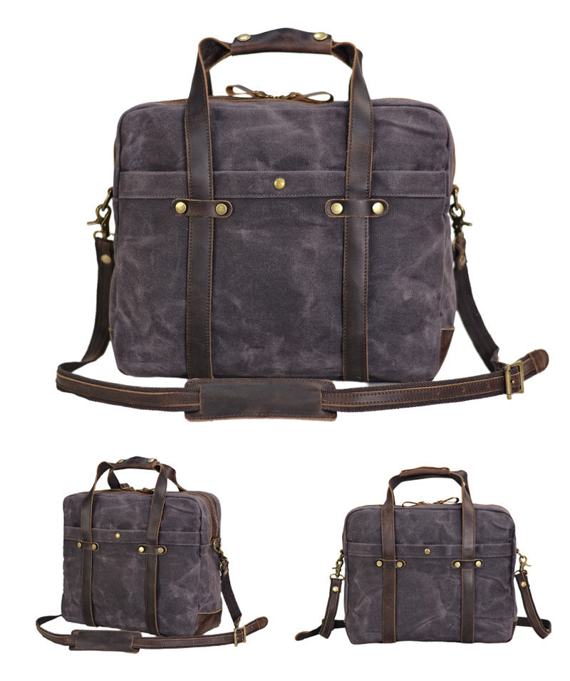 Water-Repellent Canvas Laptop Brief