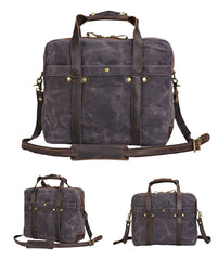 Water-Repellent Canvas Laptop Brief