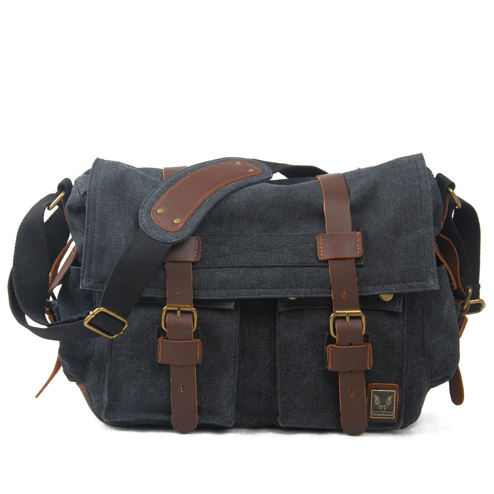 Canvas & Crazy-Horse Leather Messenger