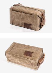 Waxed Canvas Washbag, Small