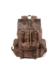 Drawstring Waxed Canvas Rucksack