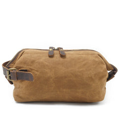 The Mayfair Clutch in oil-waxed canvas with a distressed finish