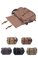 Canvas & Leather Large Messenger