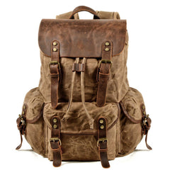 Drawstring Waxed Canvas Rucksack