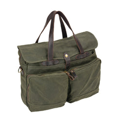 Soft Waxed Canvas Briefcase