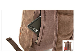 Expandable Canvas Roll-Top Rucksack