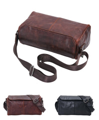 Full-Grain Leather Cylinder Bag