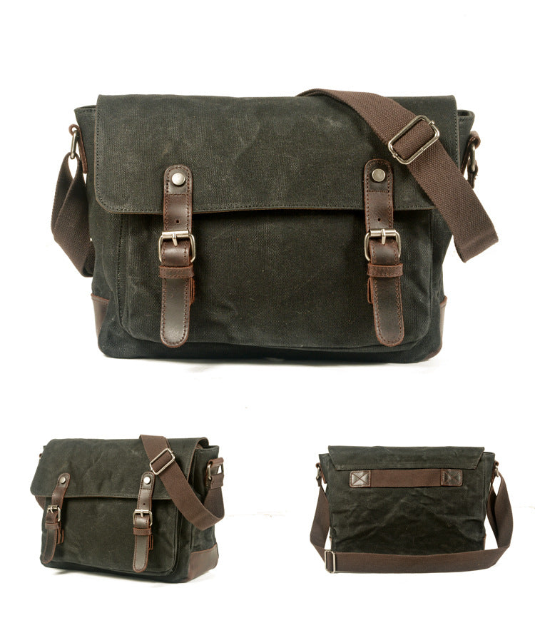Oil-Waxed Canvas Sling Bag