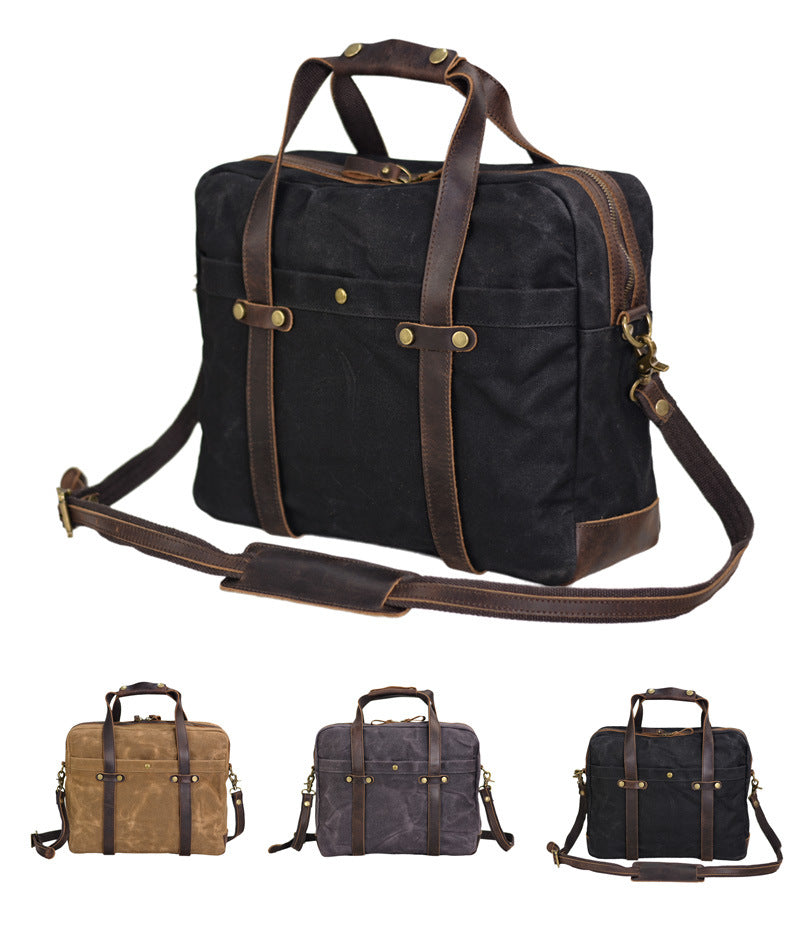 Water-Repellent Canvas Laptop Brief
