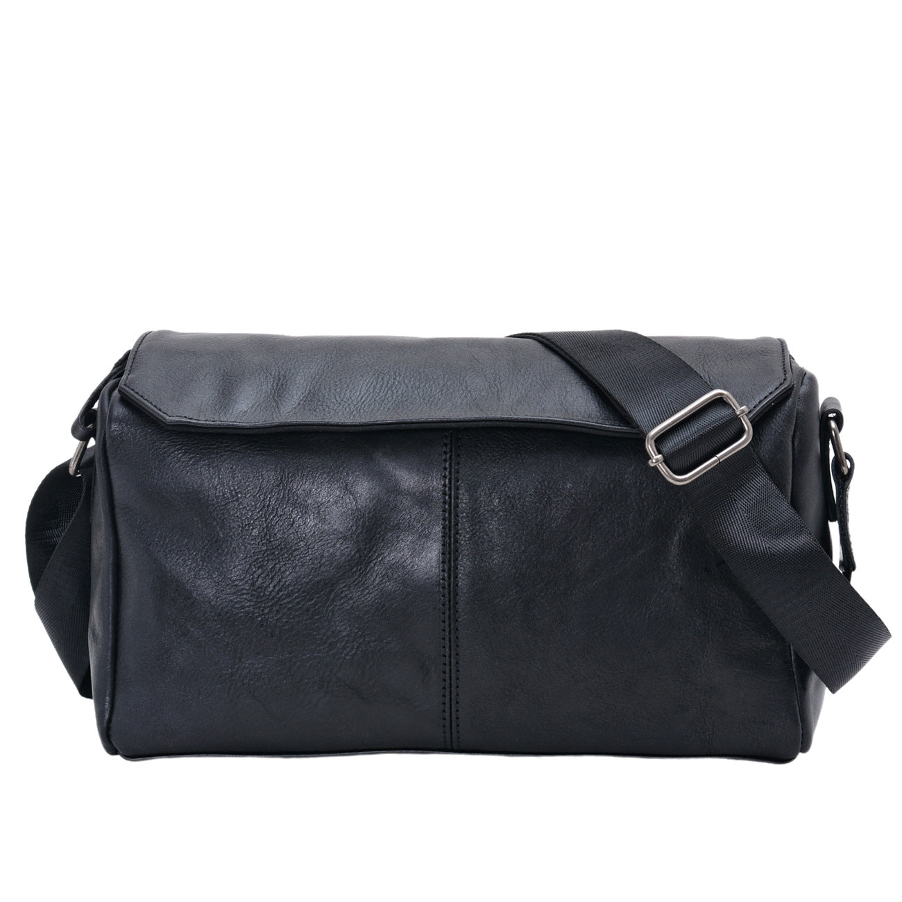 Full-Grain Leather Cylinder Bag