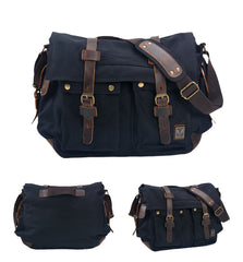 Canvas & Leather Large Messenger