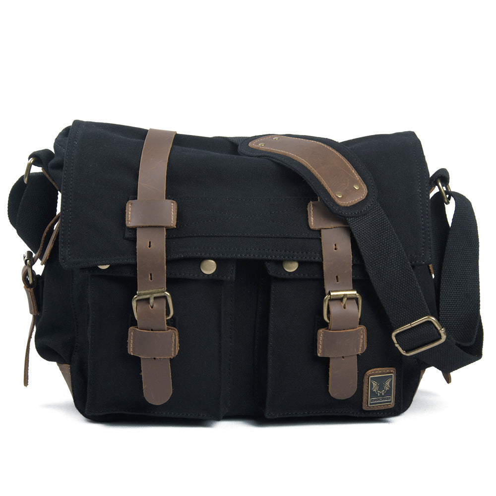 Canvas & Crazy-Horse Leather Messenger