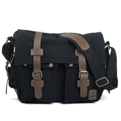 Canvas & Crazy-Horse Leather Messenger