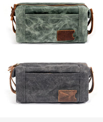 Waxed Canvas Washbag, Small