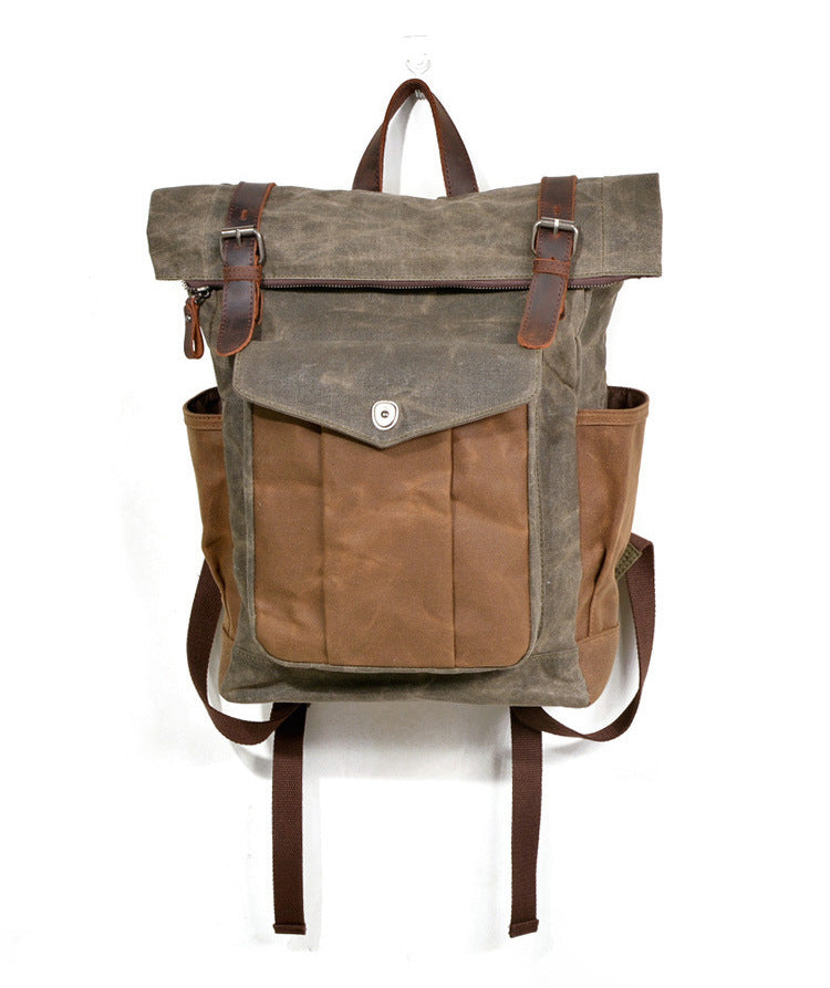 Oil-Waxed Canvas Outdoor Rucksack