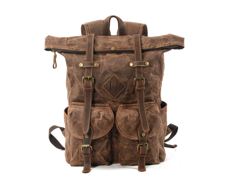 Waxed Canvas Contrast Rucksack