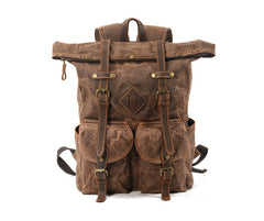 Waxed Canvas Contrast Rucksack