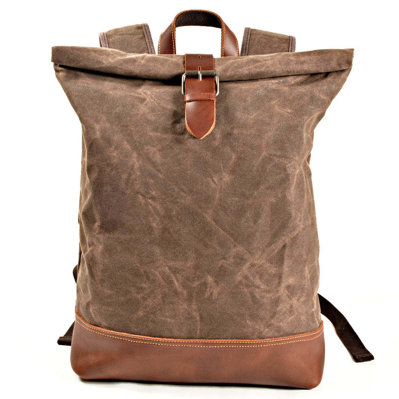 Expandable Canvas Roll-Top Rucksack