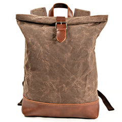Expandable Canvas Roll-Top Rucksack