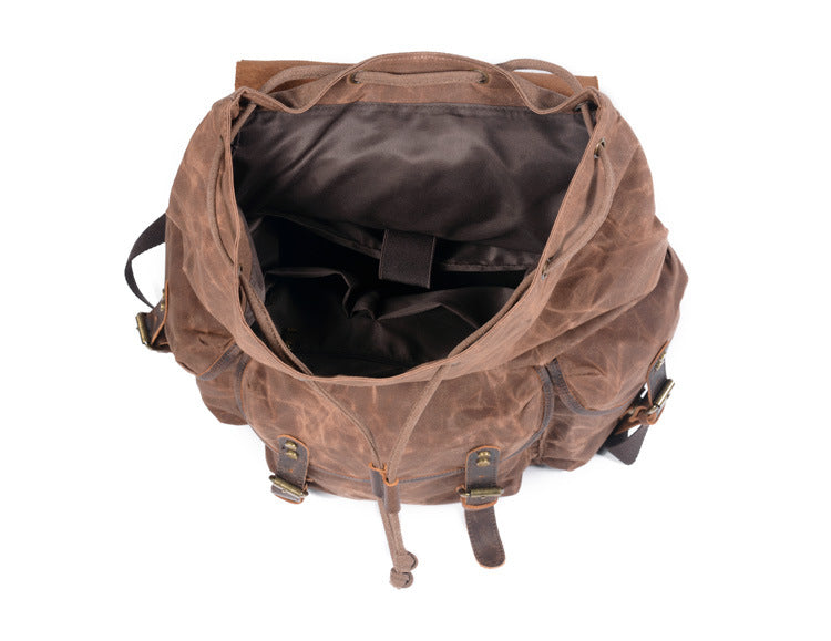 Drawstring Waxed Canvas Rucksack
