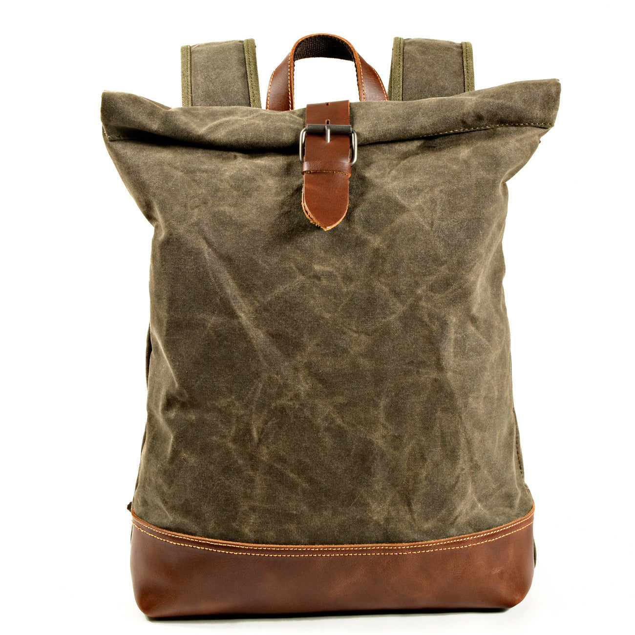 Expandable Canvas Roll-Top Rucksack