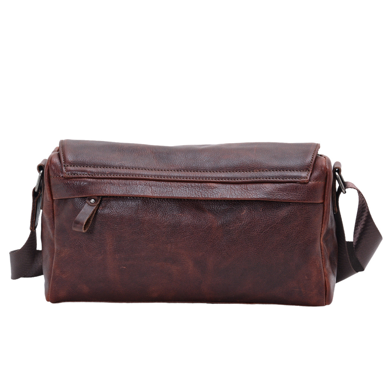 Full-Grain Leather Cylinder Bag