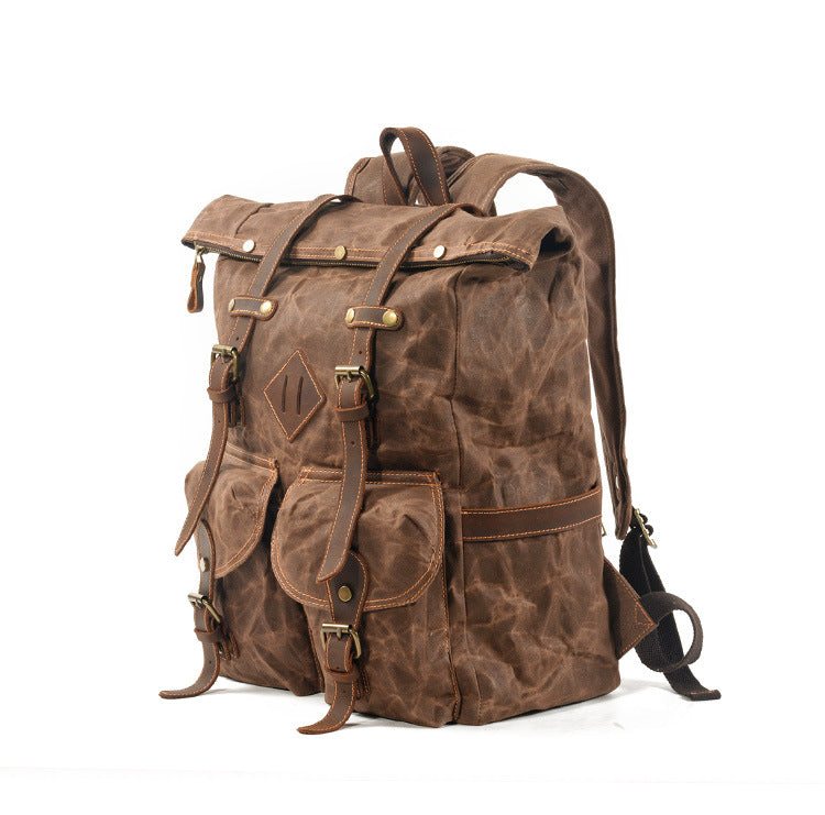 Waxed Canvas Contrast Rucksack