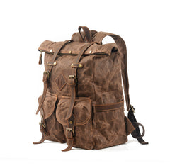 Waxed Canvas Contrast Rucksack