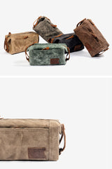 Waxed Canvas Washbag, Small