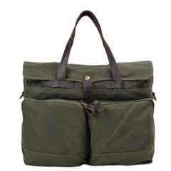 Soft Waxed Canvas Briefcase