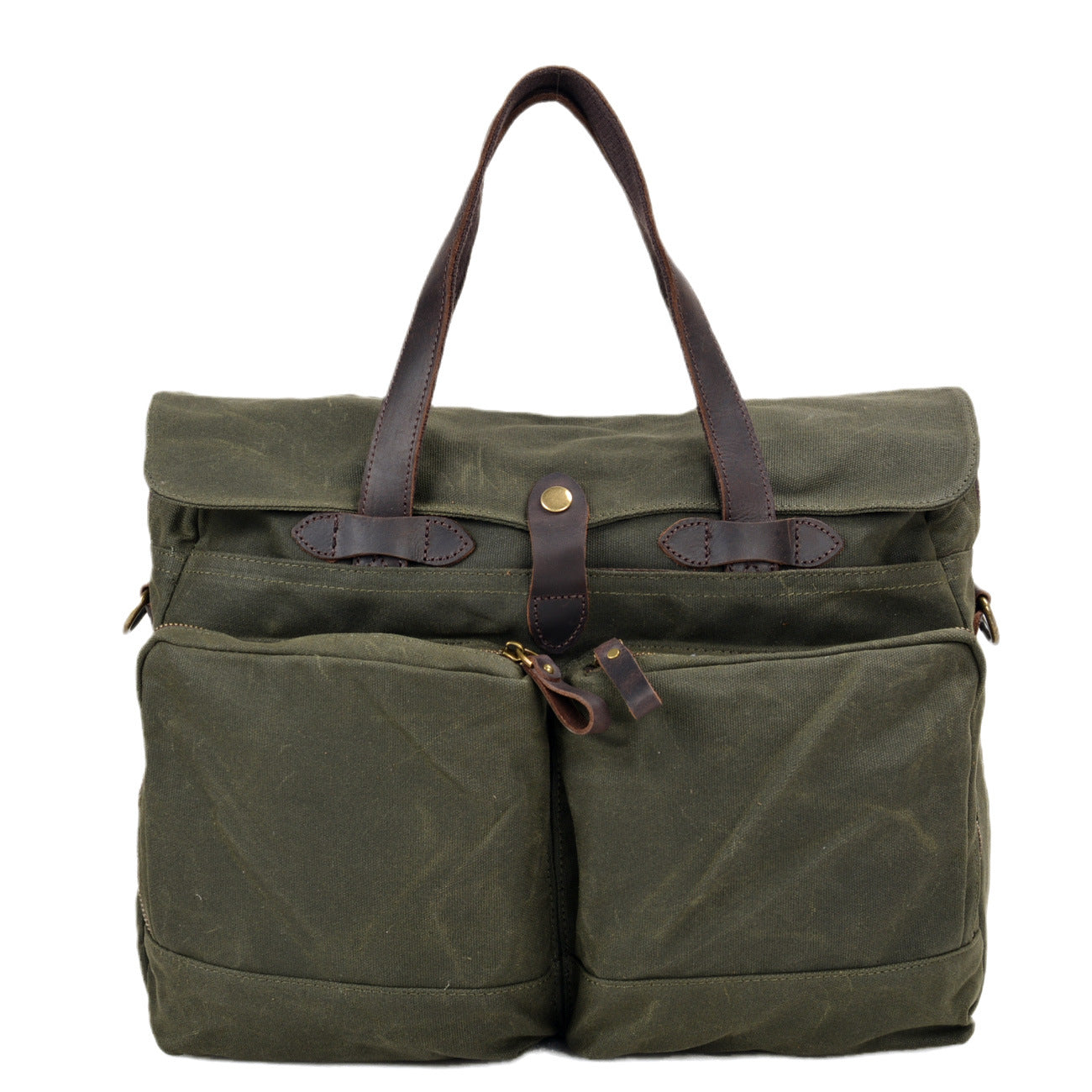 Soft Waxed Canvas Briefcase